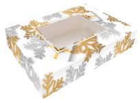 Detail k výrobkuAlvarak Vianočná darčeková skladacia krabička s okienkom JUMBO  (36x22x5 cm)