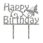 Detail k výrobkuCake Star Zápich Happy Birthday strieborný