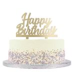 Obrázek k výrobku 19941 - Cake Star Zápich Happy Birthday zlatý