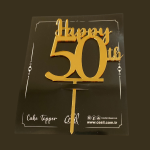 Detail k výrobkuCesil Zapichovacia plastová dekorácia zlatá Happy 50th