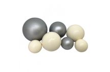 Detail k výrobkuČokoládové gule XXL strieborno - biele  (7 ks)