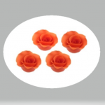Detail k výrobkuNejedlá dekorácia Ruža stredná oranžová (4 ks)