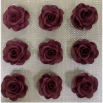 Obrázek k výrobku 17018 - Cukrová ruža veľká bordová (9 ks)