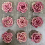 Obrázek k výrobku 17337 - Cukrová ruža veľká svetloružová mramorová (9 ks)