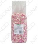 Detail k výrobkuCukrový mix Jednorožce,guličky,hviezdičky ružovo-strieborno-biele (50 g)