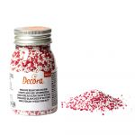 Detail k výrobkuDecora Cukrové mini perly bielo červené (100 g)