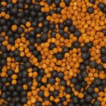 Obrázek k výrobku 19410 - Decora Cukrové mini perly čierne a oranžové (100 g)