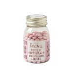 Obrázek k výrobku 26908 - Decora Mini šošovky z mliečnej čokolády – ružové