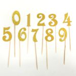 Detail k výrobkuZápich -Glitrované zlaté číslo  1 (1ks)