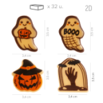Obrázek k výrobku 26953 - Halloweensky mix dekorácií – duchovia, hrob a tekvica -mix (8ks)