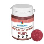 Detail k výrobkuDekoratívna  prachová perleťová farba do airbrushe Food Colours (Ruby) Rubínová (20 g)