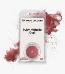 Obrázek k výrobku 26848 - Jedlá prachová perleťová farba Food Colours Ruby Metallic Dust (2,5 g) Rubínová