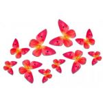 Detail k výrobkuLiana Oblátkový motýl ružový -rôzne rozmery(3 ks)