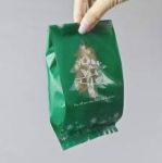 Obrázek k výrobku 27313 - Mikulášske vrecko zelené s vianočným stromčekom (20 x 9 x 7 cm)