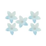 Detail k výrobkuMini oblátkové kvety modrá farba (2cm) 50ks