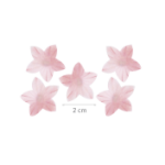Detail k výrobkuMini oblátkové kvety ružová farba (2cm) 50ks