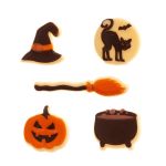 Detail k výrobkuMix halloweenskych dekorácií – metla, tekvica, mačka-mix (10ks)