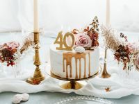 Obrázek k výrobku 21490 - Narodeninová sviečka "40" zlatá (7,5 cm)