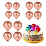 Obrázek k výrobku 27155 - Nejedlá dekorácia Disko gule ružovo-zlaté rôzne veľkosti (12 ks)