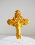 Detail k výrobkuDekoratívna Krížik zlatý na zapichovanie (8 cm)