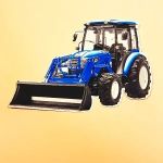 Detail k výrobkuPapierový zápich do torty Traktor  modrý