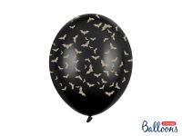 Detail k výrobkuPartyDeco balóniky čierne s netopiermi 50 ks