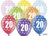 Detail k výrobkuPartyDeco balóniky farebné metalické 20. narodeniny (6 ks, náhodné farby)
