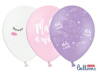 Detail k výrobkuPartyDeco balóniky biele, ružové a fialové Unicorn mix (1 ks)