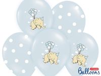 Detail k výrobkuPartyDeco balóniky pastelové modré so slonmi (6 ks)