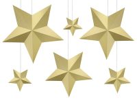 Detail k výrobkuPartyDeco dekorácia Hviezdy zlatá (6 ks)
