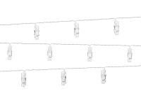 Detail k výrobkuPartyDeco Dekoratívne LED štipce priesvitné (1,4 m)