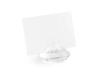 Obrázek k výrobku 22293 - PartyDeco Diamantový držiak na menovky priehľadný(40mm)