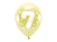 Detail k výrobkuPartyDeco ECO balóny metalické zlaté s číslom "7" (6 ks)