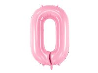Detail k výrobkuPartyDeco Fóliový balón číslo "0"ružový (86 cm)