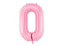 Detail k výrobkuPartyDeco Fóliový balón číslo "0"ružový (86 cm)