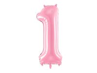 Detail k výrobkuPartyDeco Fóliový balón číslo "1"ružový (86 cm)