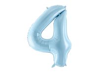 Detail k výrobkuPartyDeco Fóliový balón číslo "4 "bledo- modrý (86 cm)