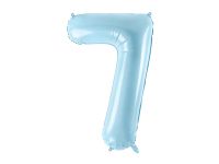 Detail k výrobkuPartyDeco Fóliový balón číslo "7 "bledo- modrý (86 cm)