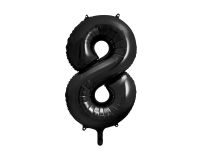 Detail k výrobkuPartyDeco Fóliový balón číslo "8" čierny (86 cm)