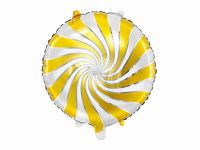 Detail k výrobkuPartyDeco Fóliový balón Cukrík žlto-biely
