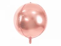 Detail k výrobkuPartyDeco Fóliový balón Guľa ružové zlato (40 cm)