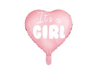Detail k výrobkuPartyDeco Fóliový balón Itś a GIRL ružový 45 cm