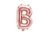 Detail k výrobkuPartyDeco Fóliový balón písmeno "B" ružové zlato (35 cm)