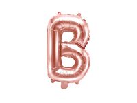Detail k výrobkuPartyDeco Fóliový balón písmeno "B" ružové zlato (35 cm)