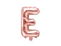 Detail k výrobkuPartyDeco Fóliový balón písmeno "E" ružové zlato (35 cm)