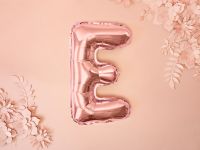 Obrázek k výrobku 21563 - PartyDeco Fóliový balón písmeno \"E\" ružové zlato (35 cm)