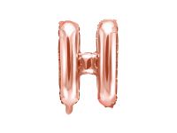 Detail k výrobkuPartyDeco Fóliový balón písmeno "H" ružové zlato (35 cm)