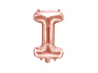Detail k výrobkuPartyDeco Fóliový balón písmeno "I" ružové zlato (35 cm)