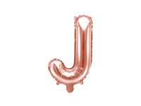 Detail k výrobkuPartyDeco Fóliový balón písmeno "J" ružové zlato (35 cm)