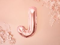 Obrázek k výrobku 21570 - PartyDeco Fóliový balón písmeno \"J\" ružové zlato (35 cm)